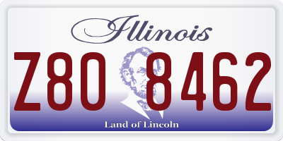 IL license plate Z808462