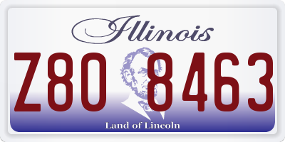 IL license plate Z808463