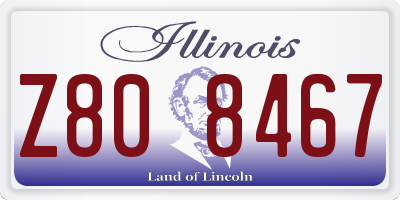 IL license plate Z808467