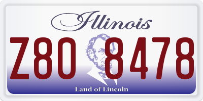 IL license plate Z808478