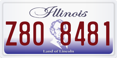 IL license plate Z808481