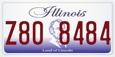 IL license plate Z808484
