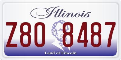 IL license plate Z808487