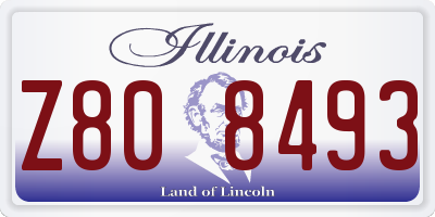 IL license plate Z808493