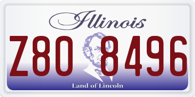 IL license plate Z808496