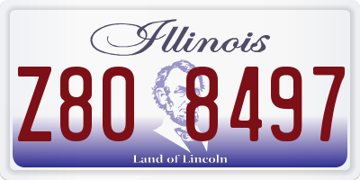 IL license plate Z808497
