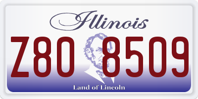 IL license plate Z808509
