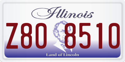 IL license plate Z808510