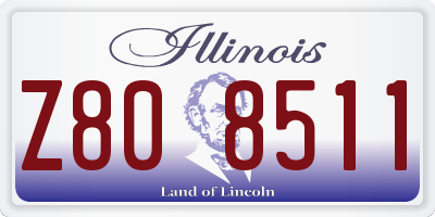 IL license plate Z808511
