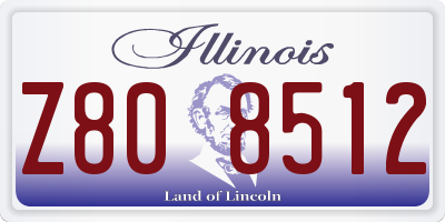 IL license plate Z808512