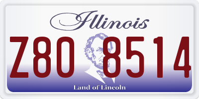 IL license plate Z808514