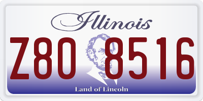 IL license plate Z808516