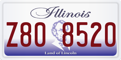 IL license plate Z808520