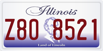 IL license plate Z808521