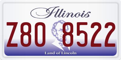 IL license plate Z808522