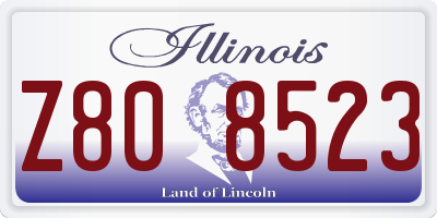 IL license plate Z808523