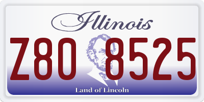 IL license plate Z808525