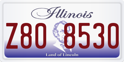 IL license plate Z808530