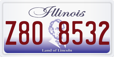 IL license plate Z808532