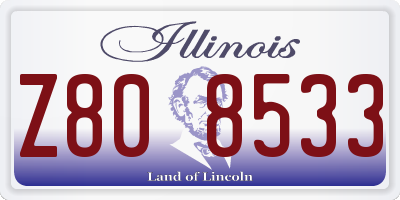 IL license plate Z808533
