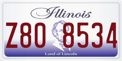 IL license plate Z808534
