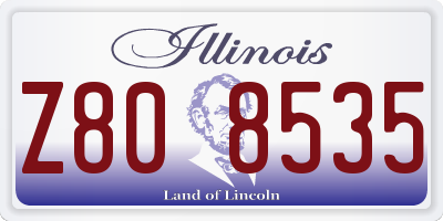 IL license plate Z808535