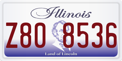 IL license plate Z808536