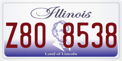 IL license plate Z808538