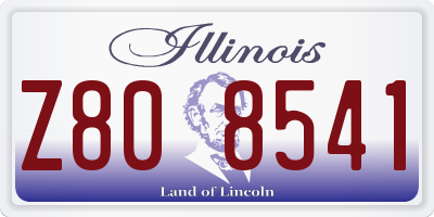 IL license plate Z808541