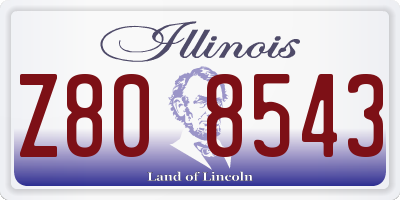 IL license plate Z808543
