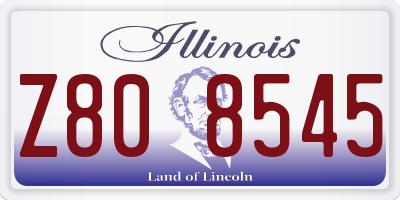 IL license plate Z808545