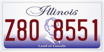 IL license plate Z808551
