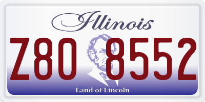 IL license plate Z808552