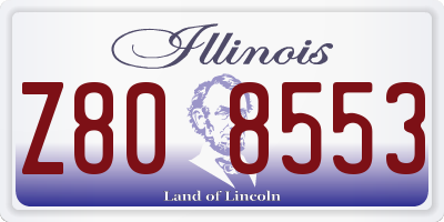 IL license plate Z808553