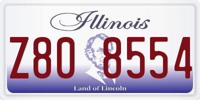 IL license plate Z808554