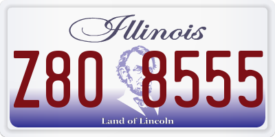 IL license plate Z808555