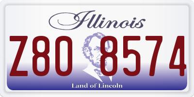 IL license plate Z808574