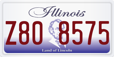IL license plate Z808575