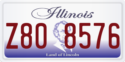 IL license plate Z808576