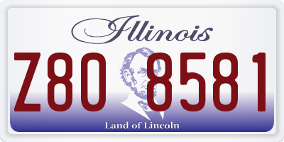 IL license plate Z808581