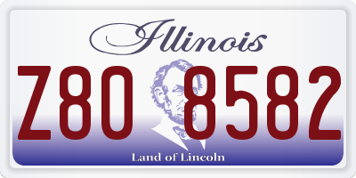 IL license plate Z808582