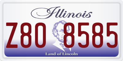 IL license plate Z808585