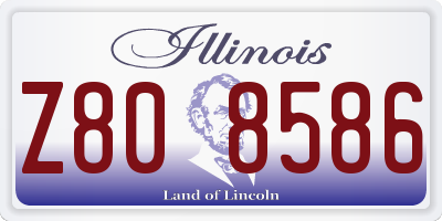 IL license plate Z808586