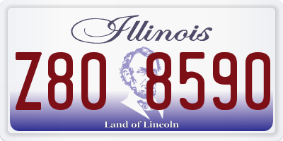 IL license plate Z808590