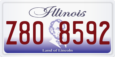 IL license plate Z808592