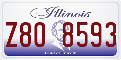 IL license plate Z808593
