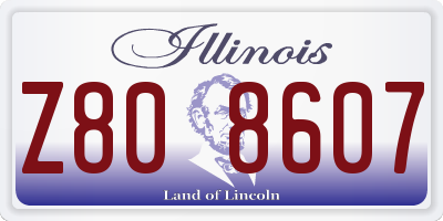 IL license plate Z808607