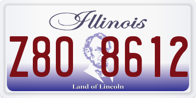 IL license plate Z808612