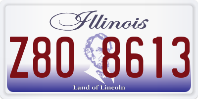 IL license plate Z808613