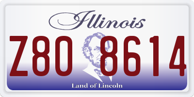 IL license plate Z808614